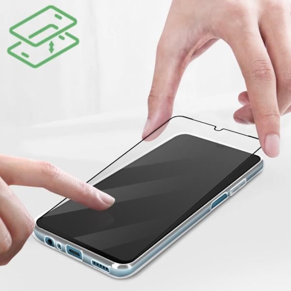 Etui til Honor X7a - BIGBEN - Blødt gennemsigtigt - 9H hærdet glas Transparent