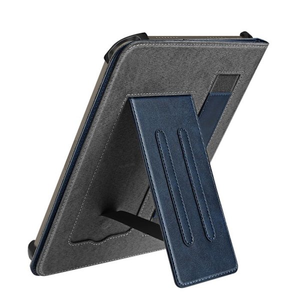 Retro etui til 10 tommers tablet, justerbart stativ og kortholder i natteblå