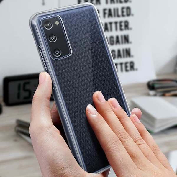 Fodral Samsung Galaxy S20 FE silikongel Anti-gulning Jaym Transparent Vit