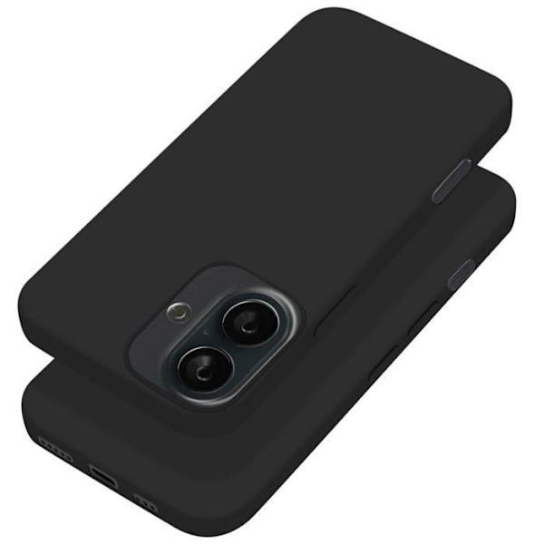 Etui til iPhone 16 Plus - AVIZAR - Fast Cover - Halvstivt - Blødt berøring - Anti-spor Svart