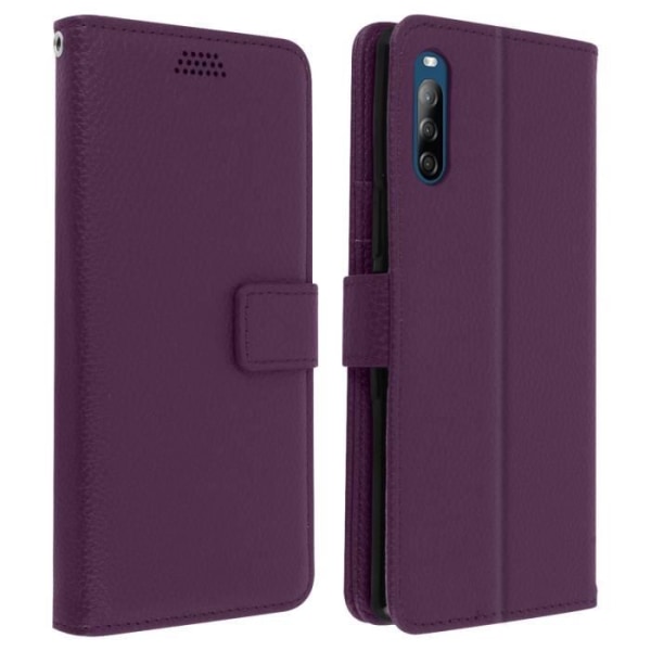 Housse Folio - AVIZAR - Sony Xperia L4 - Violet - Pehmeä Kuori - Magneettisuljenta Lila