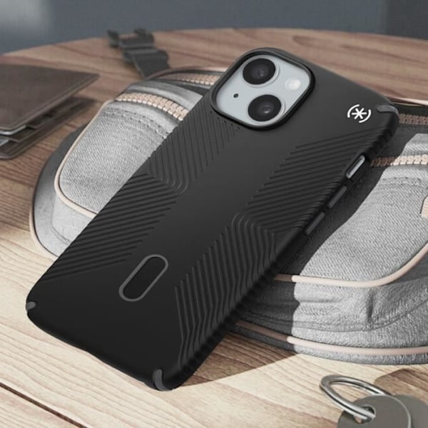 Coque - SPECK - iPhone 15 - Presidio2 Grip - Magnetisk Fäste - Stötkollision skydd 3,9 m Svart