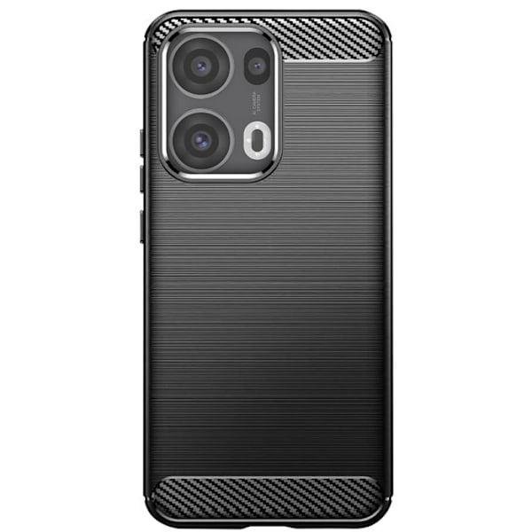 Coque til Oppo Reno 13 Pro Silikone Design Kulfiber Børstet Sort Svart