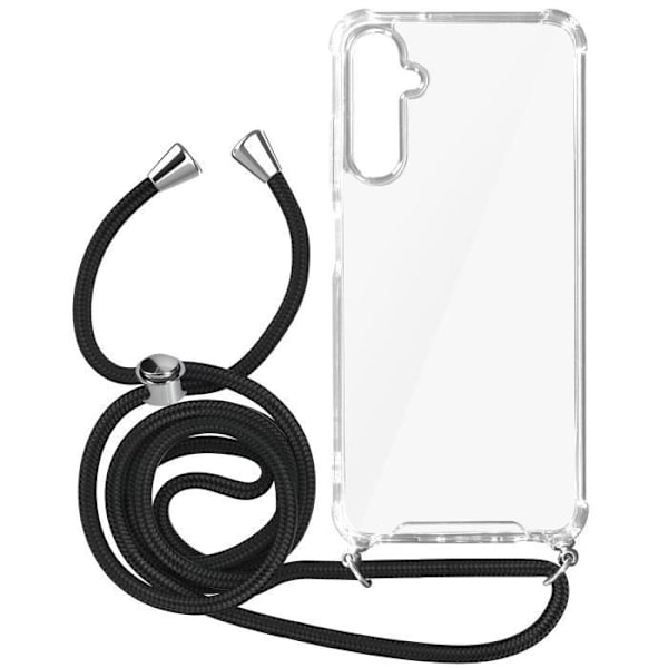 Fodral till Samsung Galaxy A05s Silikonhörn Bumper Cord 70cm Transparent