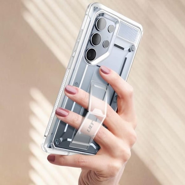 Helkroppsfodral för Samsung Galaxy S24 Ultra Shockproof med Kickstand Supcase Transparent Transparent