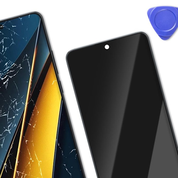 AMOLED-näyttö Xiaomi Poco X6 Prolle kosketuslasilla ja Xiaomi mustalla rungolla Svart