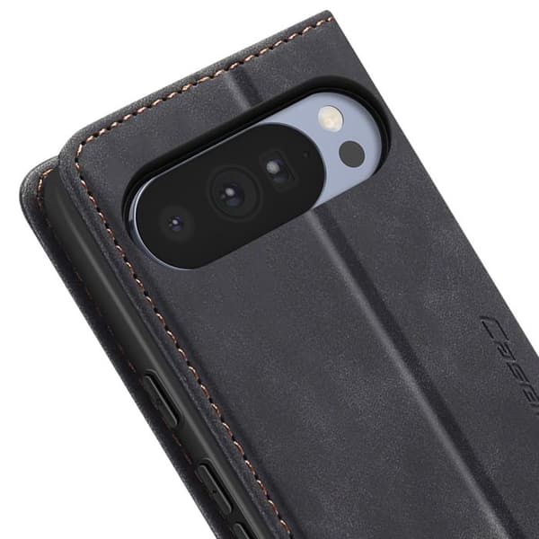 Pungetui - AVIZAR - Google Pixel 10 / 10 Pro - Premium Kunstlæder - Sort - Håndfri Støtte Svart