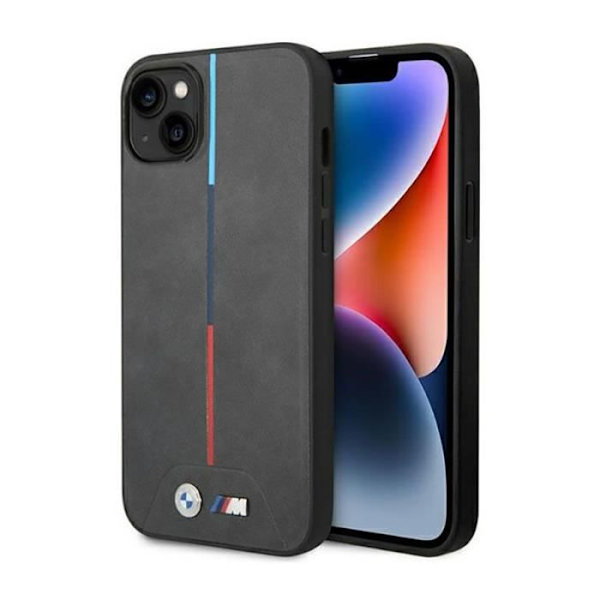 BMW tikattu kolmivärinen - kotelo iPhone 14 Plus -puhelimelle (harmaa) - 3666339066970