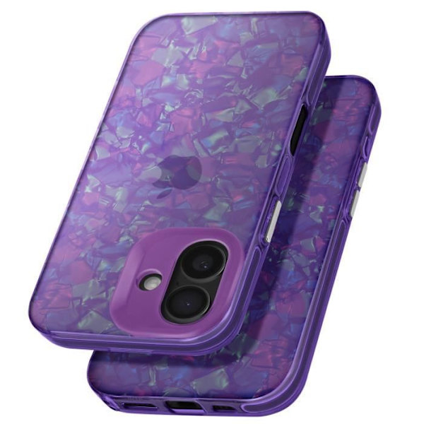 Fodral till iPhone 16 Plus Stötsäker Mjuk Tutti Frutti Lila Lila