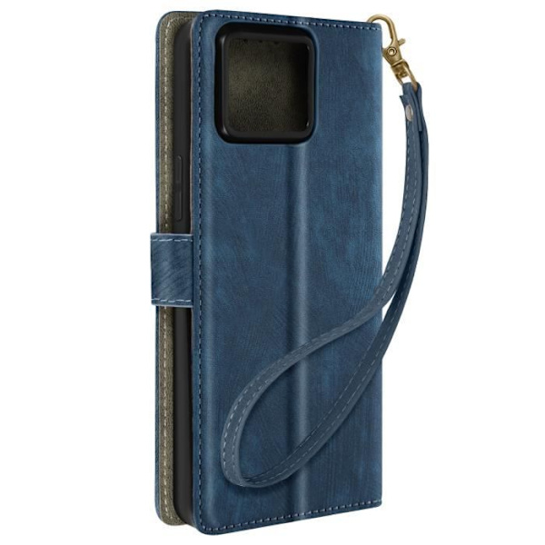 Etui för Asus Zenfone 11 Ultra - AVIZAR - RFID-skyddad plånbok - Videostöd - Kungsblå Blå