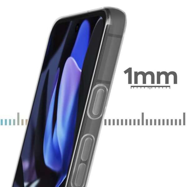 Fodral för Google Pixel 9 och Google Pixel 9 Pro Transparent - AVIZAR - Halvstyvt - Syntetiskt - Smidigt Transparent