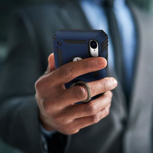iPhone XR kuori - AVIZAR - Kaksoismateriaalit - Yönsininen - Videotuki - Magneettinen Midnattsblå