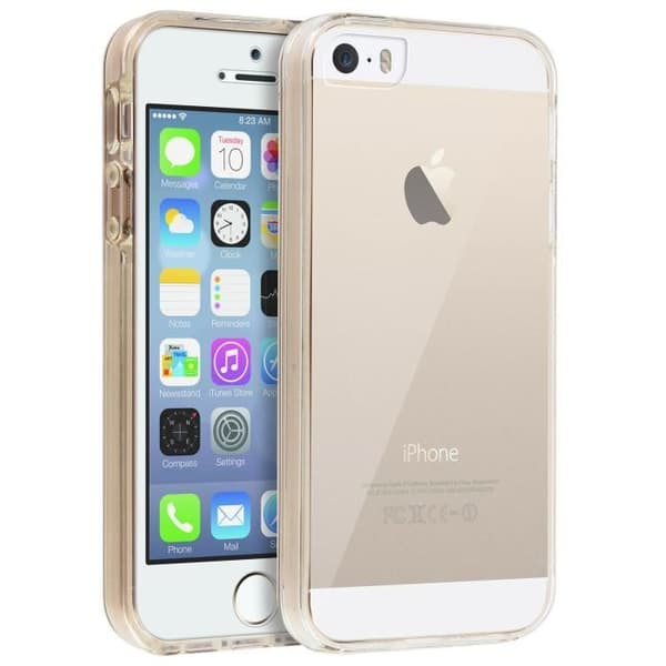 Coque - AVIZAR - iPhone SE, 5 og 5S - Fuld beskyttelse - Silikone gel - Polycarbonat Transparent