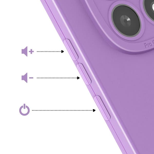 Silicone Cover til Redmi Note 15 med Forstærkning til Kamerablok Lilla Violett