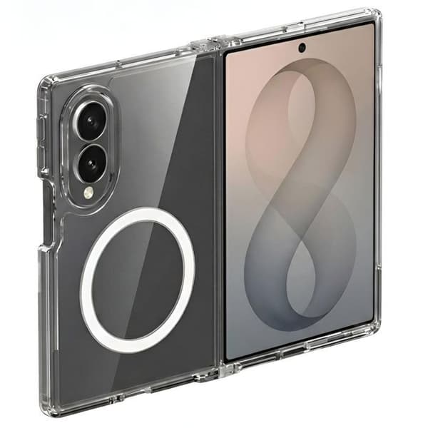Helcover til Galaxy Z Fold 8 Magnetisk Stødabsorberende 2m Styrke Transparent Vit