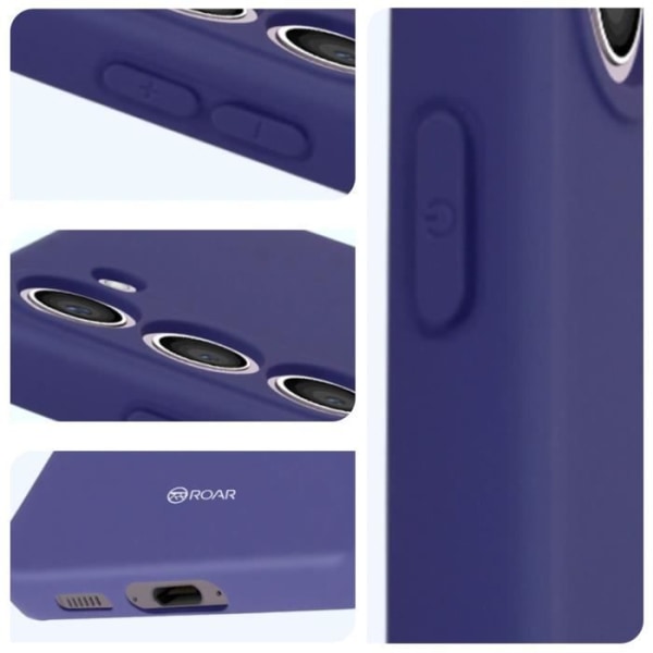 Taske til Samsung S23 Soft Silikone Matt Finish Roar Colorful Jelly Purple Lila