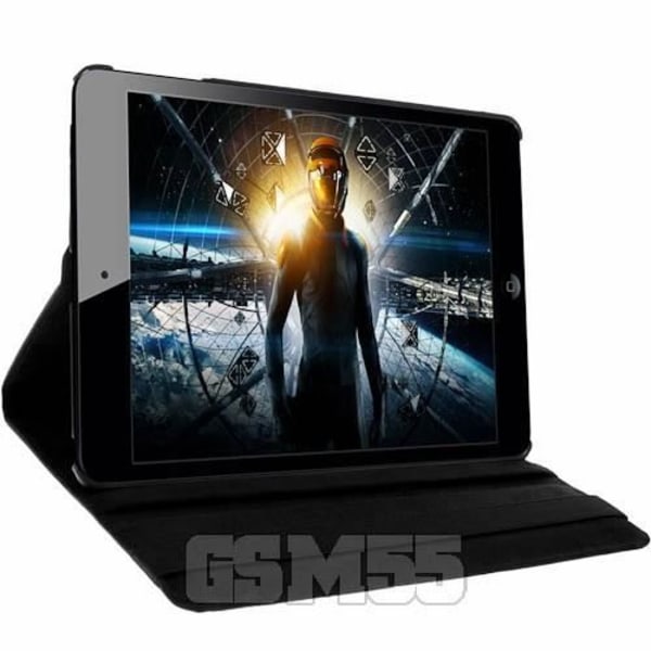 iPad Air Case 360° Pyörivä Folio Cover Jalusta Toiminto Iskunkestävä suoja Musta