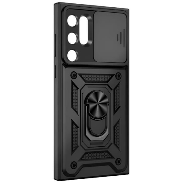 Fodral till Samsung Galaxy S24 Ultra Shockproof Sliding Camera Cover Black Svart