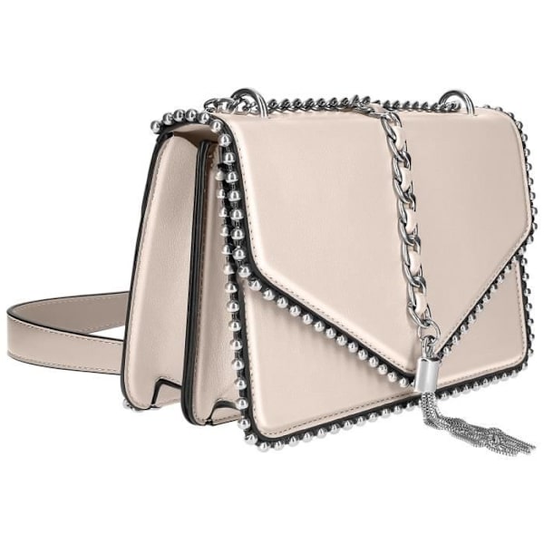 Trendikäs käsilaukku metalliketjukahvalla Gallantry beige Beige