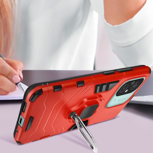 Fodral till Xiaomi Redmi 12C - AVIZAR - Hybrid Stötsäker metallring - Svart - Blandad - Modern Svart
