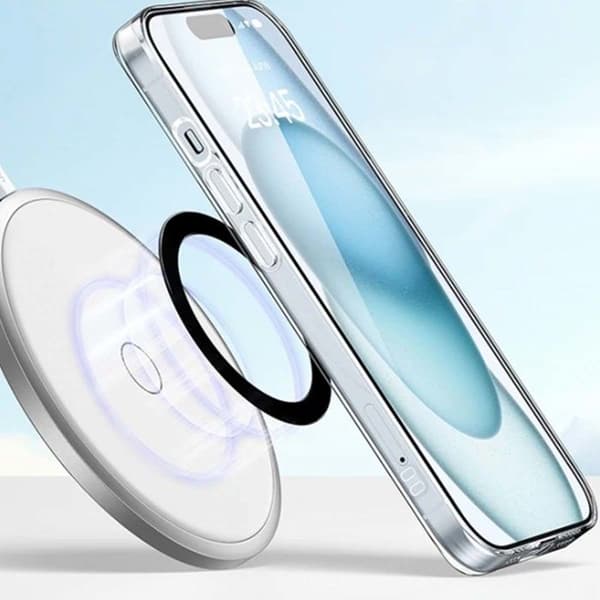 Pakke med 2 MagSafe Magnetiske Ring til Smartphone Jaym Sort / Sølv Svart