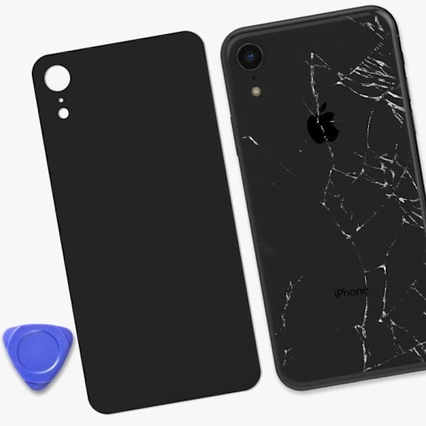 Udskiftning bagrude - AVIZAR - iPhone XR - Sort - Kvalitetsdel svarende til originalen Svart