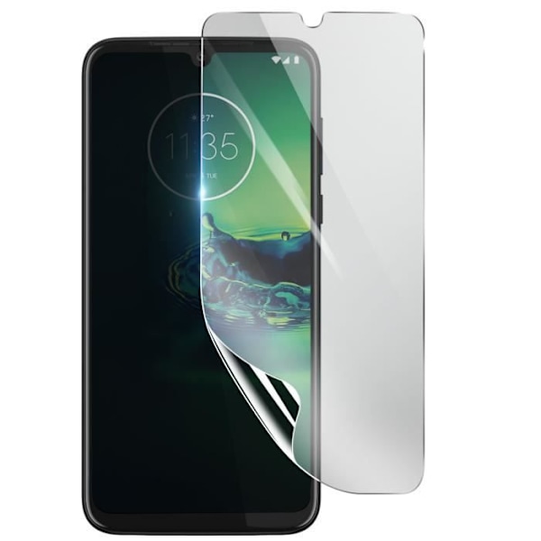 Suojakalvo - 3MK - Motorola Moto G8 Plus - Iskunkestävä Hydrogeeli - Läpinäkyvä - Naarmuuntumaton Transparent