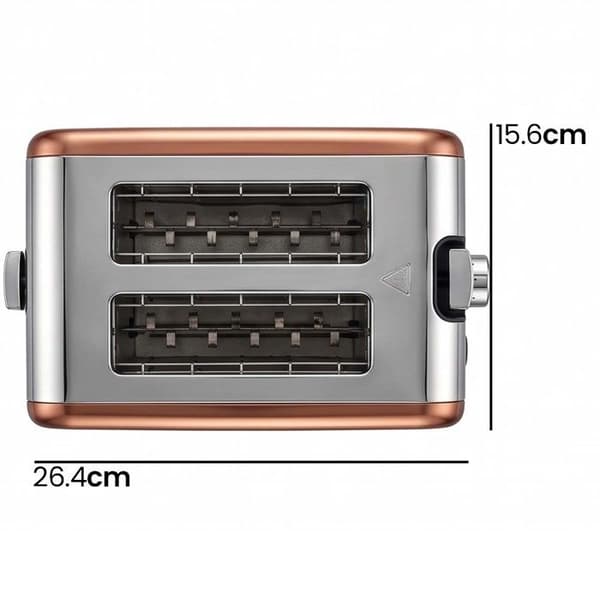 Brødrister - SWISS HAUS - 930W - 2 skiver - 7 niveauer af bruning - Krummeskuffe Gul