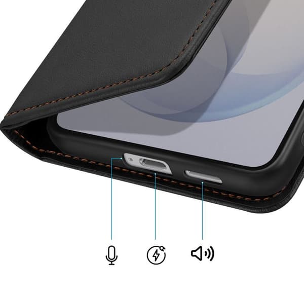 Pungetui til Galaxy S26 Plus med håndledsrem og videostøtte i sort Svart