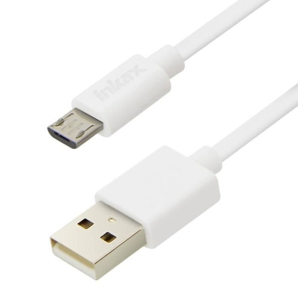 Laturi - Inkax - 1A - Micro USB - Valkoinen - 1m Vit
