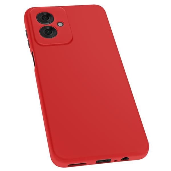 Coque - Motorola - Moto G55 - Semi-rigid - Soft-touch - Rød Röd
