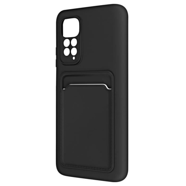 Etui - FORCELL - Xiaomi Redmi Note 11 og 11s - Blød silikone - Integreret kortholder - Sort Svart