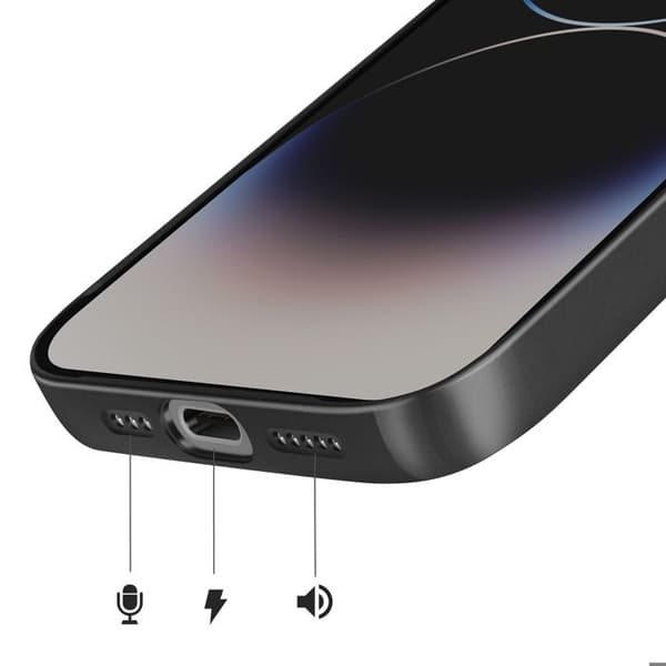 Cover til iPhone 14 Pro Max Kompatibel med MagSafe Mat AG Glas Sort Svart