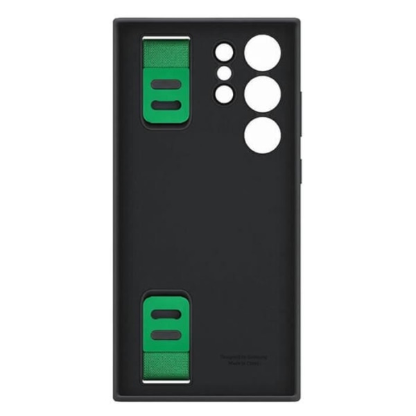 Kotelo Galaxy S23 Ultra Silicone Matt Finish -kangasnauhalla Original Black