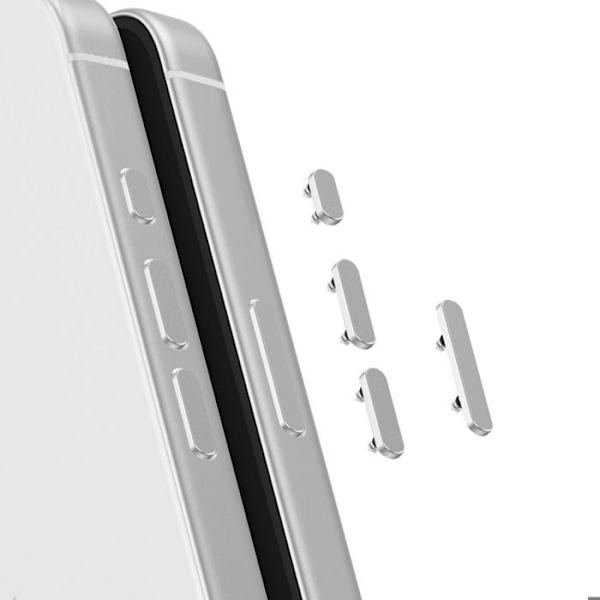 Erstatningssideknapper til iPhone 17 Strøm / Volumen / Handling Hvid Vit