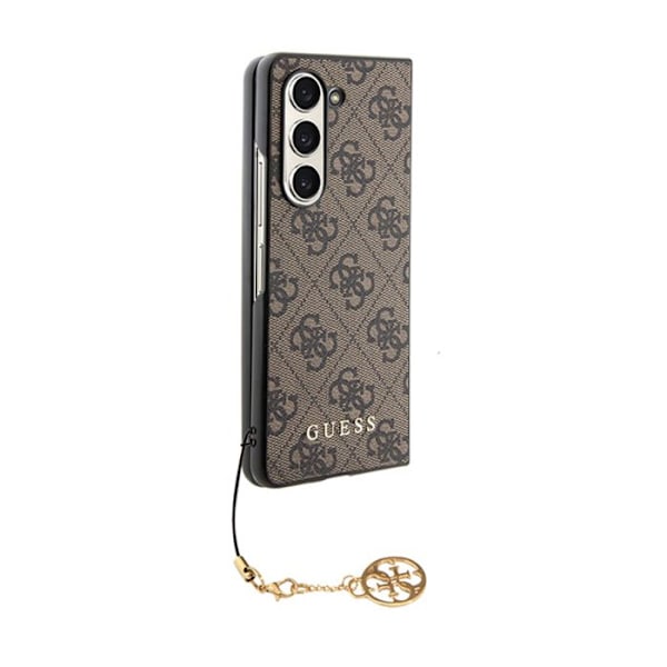 Guess 4G Charms Collection - Fodral till Samsung Galaxy Z Fold 5 (brun)