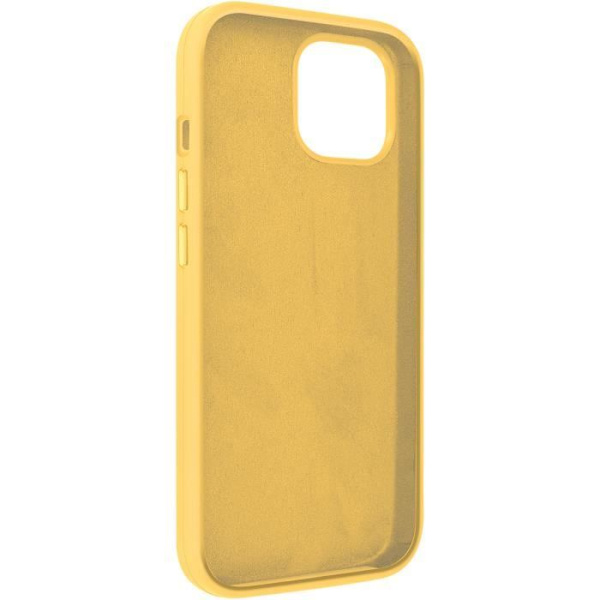 Fodral till iPhone 15 Plus Halvstyv inredning Microfiber Moxie Yellow Gul