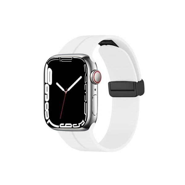 Rannekoru Apple Watch 42/44/45mm Sport magneettikiinnikkeellä Eko White Vit