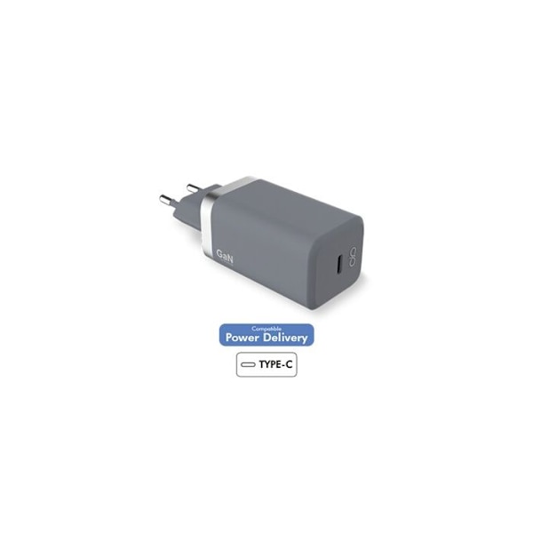 Laddare - Force Power - USB C 65W - Smartphone - Mörkgrå - 2 års garanti Kolgrå
