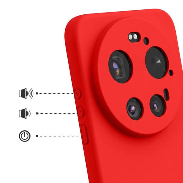 Xiaomi 17 Ultra Soft-Touch Silikoni Fast Cover Punainen Röd