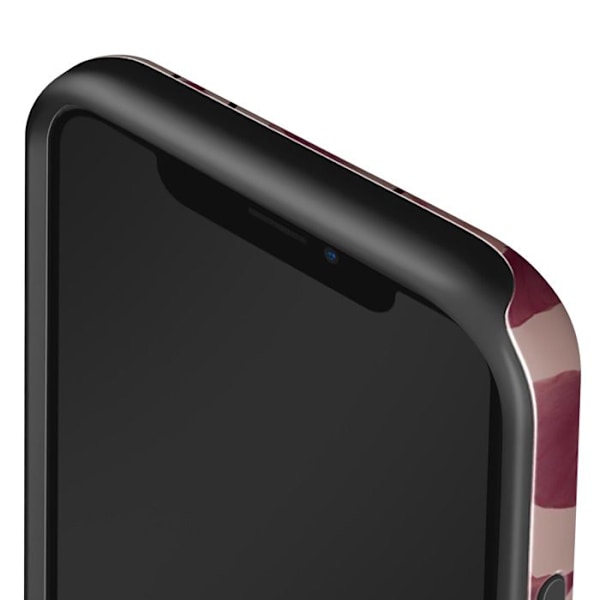 iPhone 12 ja 12 Pro Elegantti Kuori Tender Kiss Burga Bordeaux Röd