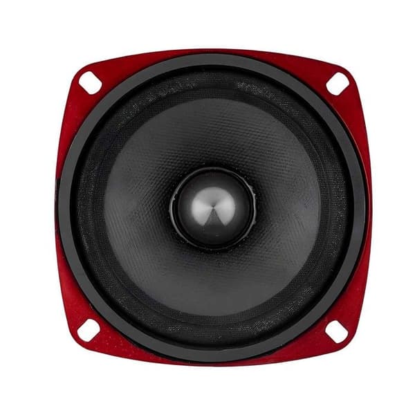 Bilhøjttaler 80W 90dB 10×10cm Indbygningsdybde 5cm Rød / Sort