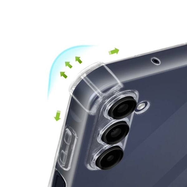 Coque Silikone Blød - Mayaxess - Samsung Galaxy A15 - Gennemsigtig - Stødbeskyttelse - Glat Design Transparent