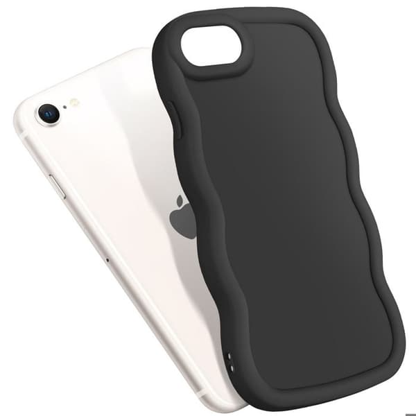 Coque - Candy - iPhone 7, 8, SE 2020, SE 2022 - Silikone Antichoc - Sort - Moderne Design Svart