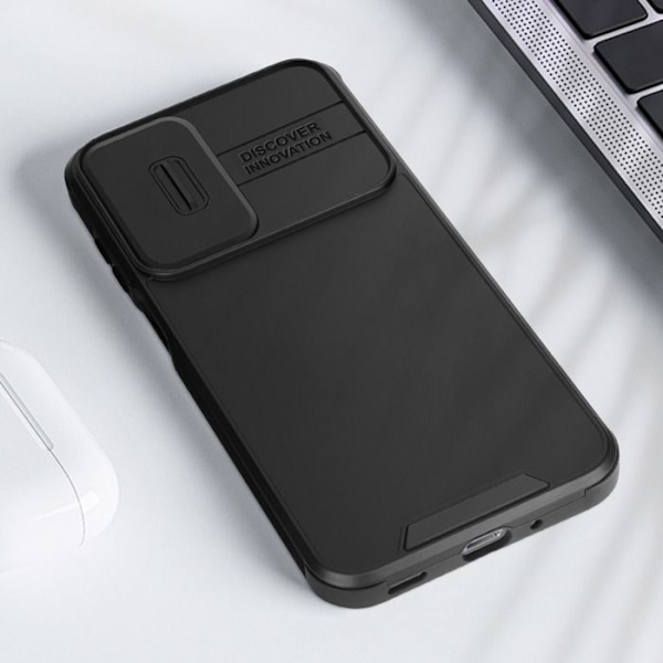 Coque til Samsung Galaxy A16 Stødabsorberende Skydelås Kamera Sort Svart