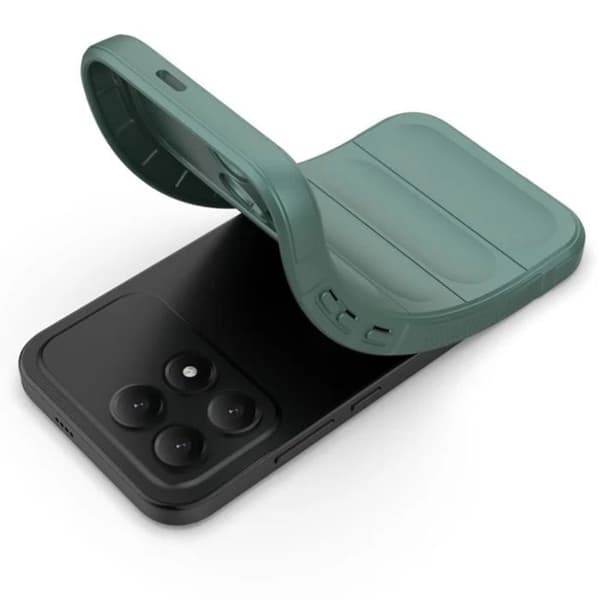 Cover til Poco F8 Pro 5G med 3D Relief og Antiskrid Greb Grøn Grön