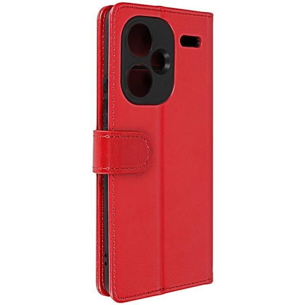 AVIZAR-fodral till Xiaomi Redmi Note 13 Pro Plus - Vintage Red Series - Fullständigt skydd och förvaring Röd