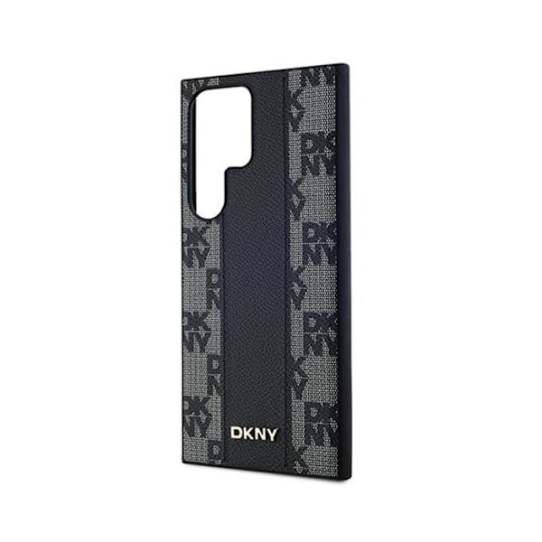 DKNY ruudullinen nahka monokuvioinen MagSafe - kotelo Samsung Galaxy S24 Ultralle (musta)