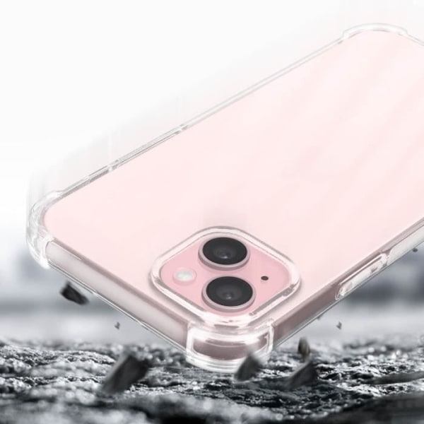 Cover til Apple iPhone 15 Plus Stødsikker Blød Classic Bump Transparent Vit