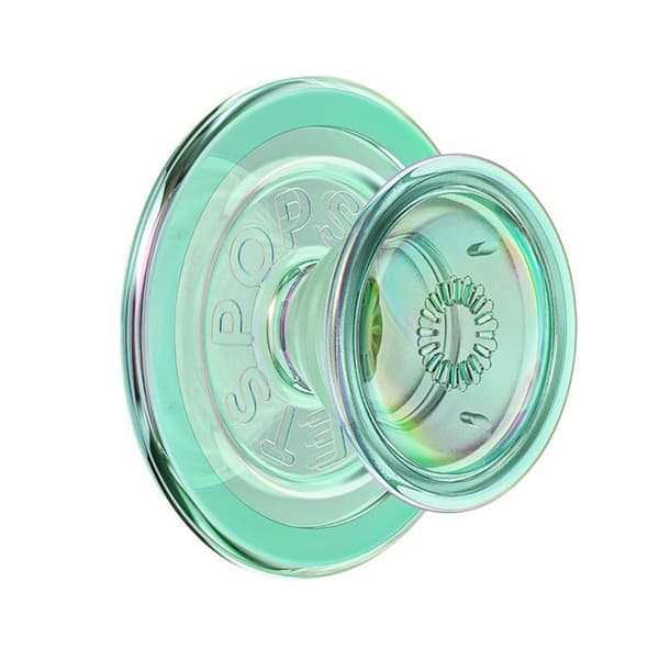 Support Smartphone PopGrip MagSafe Funktion Stativ og Selfie Fastgørelse Solid PopSockets Turkis Blå